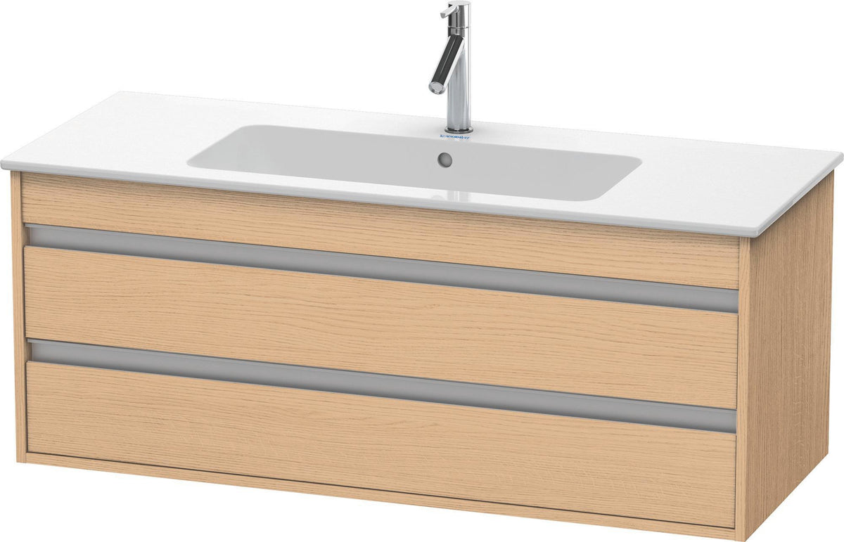 DURAVIT Ketho Waschtischunterbau 1200 mm betongrau matt mit 2 Schubkästen und Soft-Close