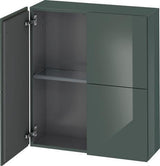 DURAVIT L-Cube Halbhochschrank 243x700x800mm, 2 Türen, Amerikanischer Nussbaum – Wandhängend mit Tip-On-Technik