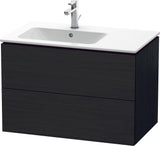 DURAVIT L-Cube Waschtischunterbau 820 mm betongrau matt – 2 Schubkästen, Becken links, wandhängend