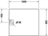 DURAVIT Stonetto Duschwanne 1400x800x50 mm Mineralguss Weiß Matt – Bodenbündig & Rutschhemmend