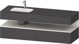 DURAVIT Qatego Studio F. A. Porsche Einbauwaschtisch mit Konsolenwaschtischunterbau 1600 mm Weiß Matt