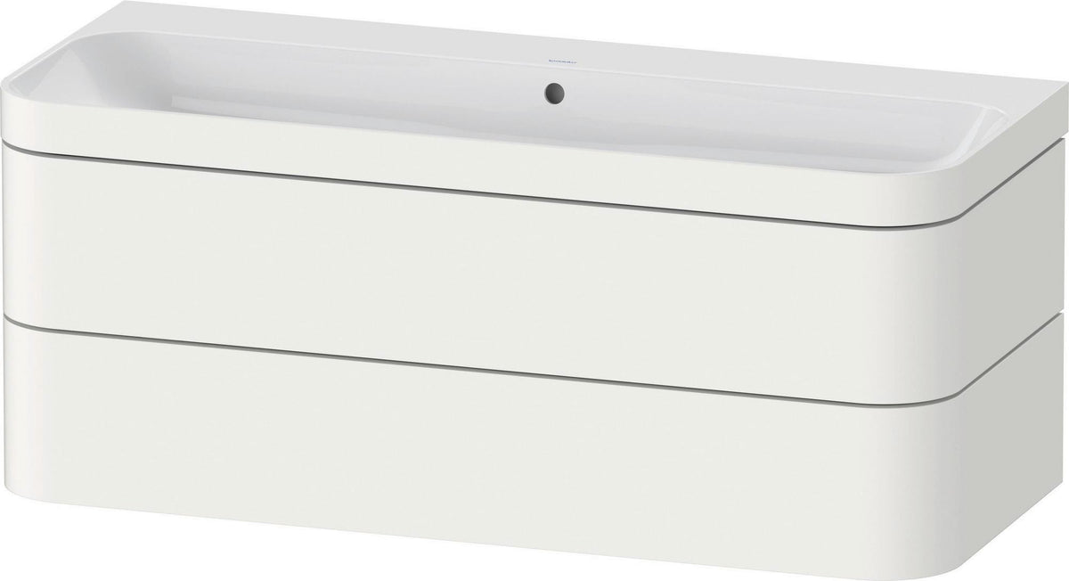 Duravit Happy D.2 c-bonded Waschtischset 1175 mm wandhängend mit 2 Schubkästen und Tip-on Technik