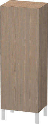 DURAVIT L-Cube Halbhochschrank 363x500x1320 mm, 1 Tür links, amerikanisch nussbaum