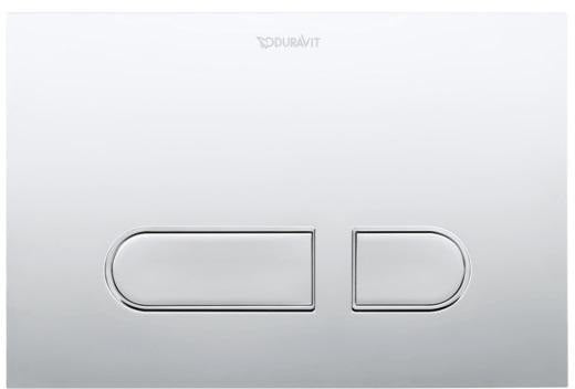Duravit DuraSystem A1 Betätigungsplatte mechanisch für WC – Dual Flush, weiß, flächenbündig