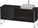 DURAVIT XSquare Waschtischunterbau bodenstehend 1600 mm betongrau matt mit 4 Auszügen