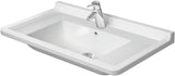 DURAVIT Möbelwaschtisch Starck 3 850 mm mit Überlauf, 1 Hahnloch, weiß – Wandhängend