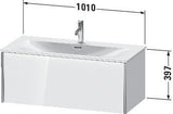 Duravit Waschtischunterbau XVIU 1010x397x480mm in Nussbaum mitte – Wandhängend, für Viu 234410