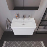Duravit No.1 Waschtischunterbau wandhängend 740 mm Weiß Matt mit 1 Auszug und Soft-Close