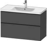 DURAVIT D-Neo Waschtischunterbau 984 mm betongrau matt mit Soft-Close und Bronze-Griff