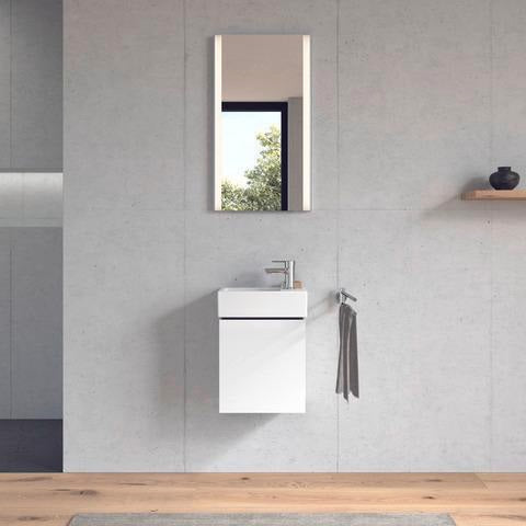 Duravit L-Cube Waschtischunterbau 364 mm betongrau matt, 1 Tür rechts, wandhängend