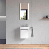 Duravit L-Cube Waschtischunterbau 364 mm betongrau matt, 1 Tür rechts, wandhängend