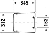 DURAVIT Urinaldeckel Viu mit Absenkautomatik, weiß, 345x315x37 mm, Edelstahl-Scharniere