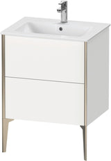 DURAVIT XViu Waschtischunterbau bodenstehend 610 mm, 2 Auszüge, weiß matt – Tip-On & Soft-Close