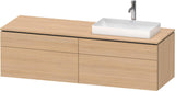Duravit L-Cube Waschtischunterbau 1620 mm taupe supermatt mit Tip-On Technik und Soft-Close