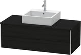 DURAVIT XSquare Waschtischunterbau Eiche Schwarz 1200 mm mit 2 Schubkästen und Tip-on-Technik