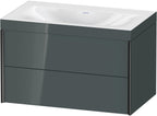 grau / m.Viu,2Schubk.503x800x480mm o.Hl,schwarz m./dolom.grey hgl,Rahmen C / dolomiti grey hochglanz