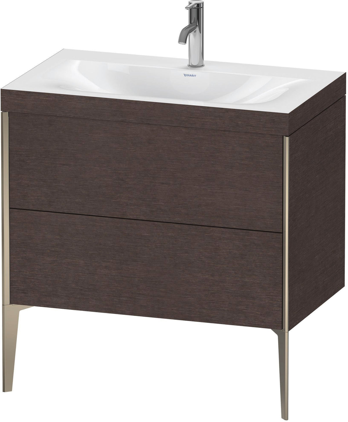 DURAVIT XViu c-bonded Waschtischset 800 mm bodenstehend mit 2 Auszügen und Tip-on Technik