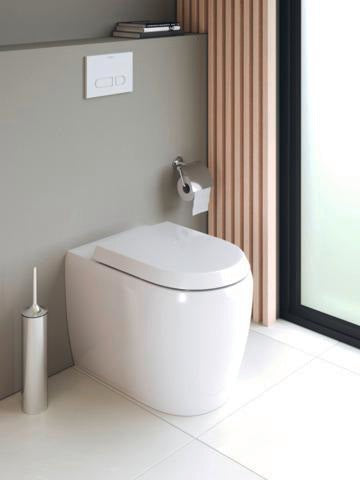 DURAVIT Qatego Stand-WC spülrandlos 600 mm, Abgang waagerecht, weiß HG