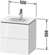 DURAVIT L-Cube Waschtischunterbau 520 mm weiß matt – 2 Schubkästen, wandhängend