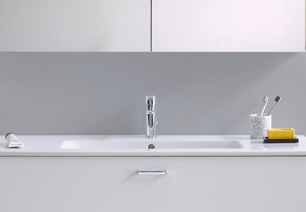 DURAVIT B.2 Einhebel-Waschtischmischer mit Zugstange, Chrom – 138,5 mm Ausladung