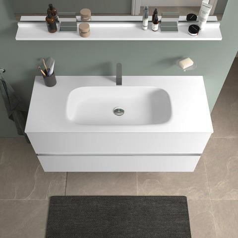 DURAVIT Sivida Möbelwaschtisch 620 mm DuroCast Plus Weiß Seidenmatt ohne Überlauf