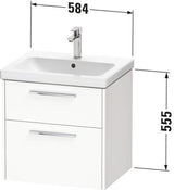 DURAVIT D-Code 2.0 Waschtischunterbau wandhängend 584 mm mit Soft-Close