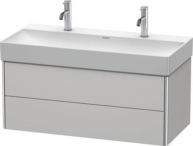 Duravit XSquare Waschtischunterbau 984 mm mit zwei Schubkästen in Steingrau matt