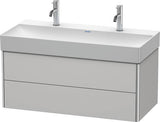 Duravit XSquare Waschtischunterbau 984 mm mit zwei Schubkästen in Steingrau matt