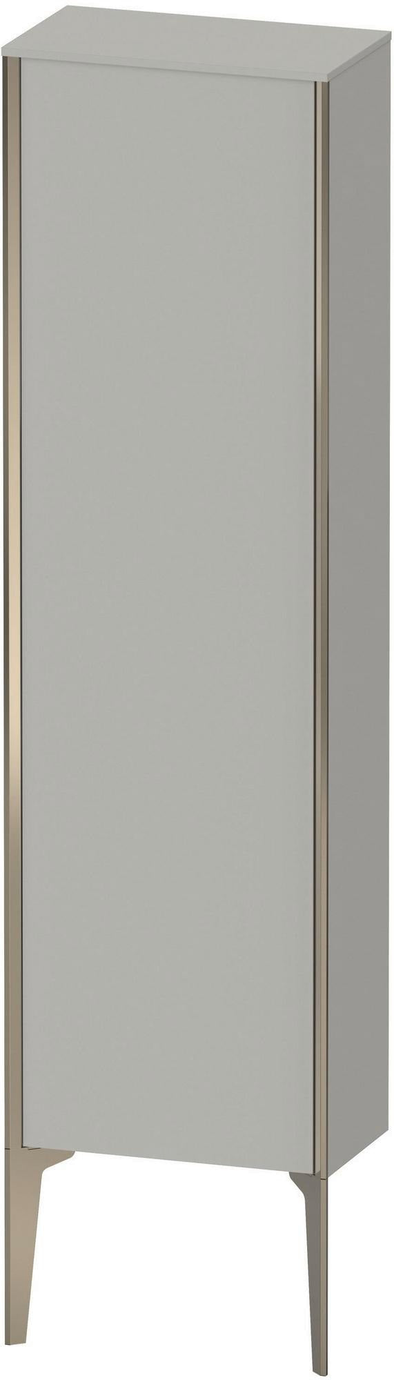 Duravit XViu Halbhochschrank 1330 mm, betongrau matt, mit Tip-on und Soft-Close