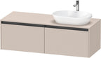 taupe matt / 2 Auszüge / rechts