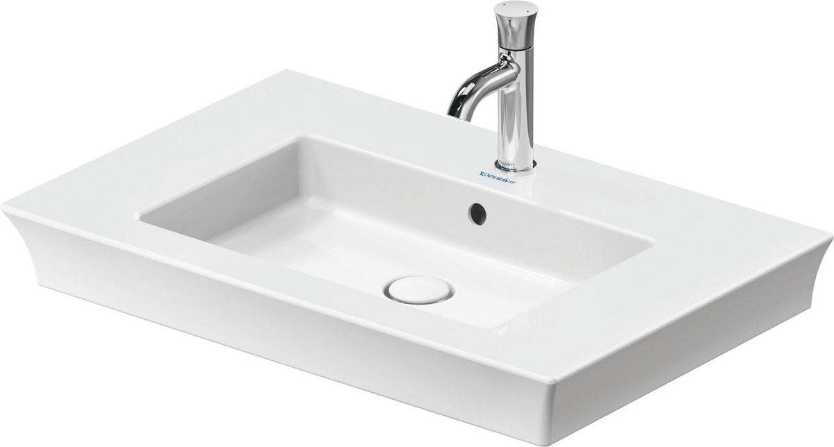 DURAVIT White Tulip Möbelwaschtisch 1050 mm Weiß mit Überlauf und WonderGliss