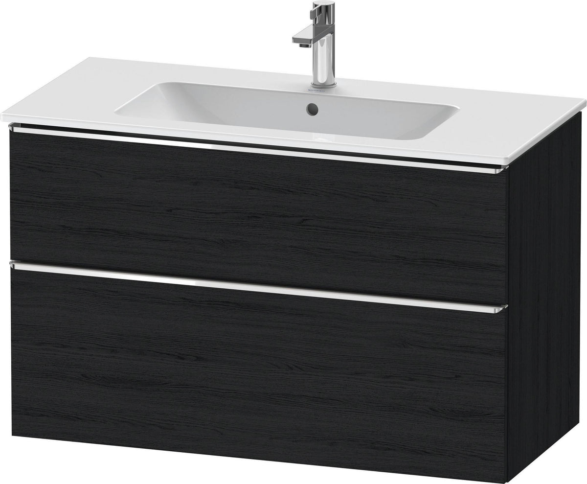 DURAVIT D-Neo Waschtischunterbau 1010 mm Eiche Schwarz mit Bronze Griff