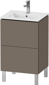Duravit L-Cube Waschtischunterbau bodenstehend, 2 Auszüge, Weiß Matt, 520 mm