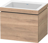 DURAVIT L-Cube c-bonded Waschtischunterbau 600 mm Eiche wandhängend mit Tip-on Technik
