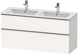Duravit D-Neo Waschtischunterbau 1280 mm betongrau matt – wandhängend, 1 Auszug, Bronze Griff