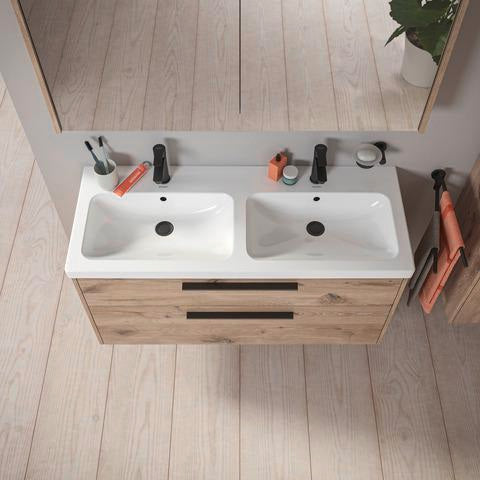 DURAVIT D-Code Spiegelschrank 1200 mm mit LED-Beleuchtung, 2 Türen, Front- und Innenspiegel