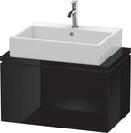schwarz hochglanz / Mitteldichte Faserplatte (MDF) / 1 Auszug