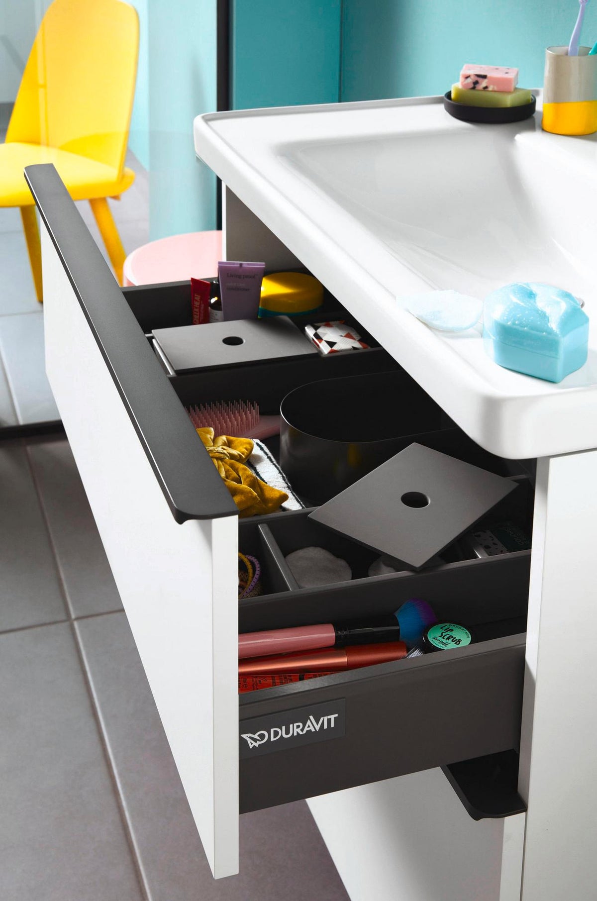 DURAVIT D-Neo Einhebel-Waschtischmischer mit Zugstange, Chrom – 109 mm Ausladung