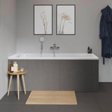 DURAVIT D-Code Einbau-Badewanne 1700x750 mm Weiß mit Überlauf und 1 Rückenschräge