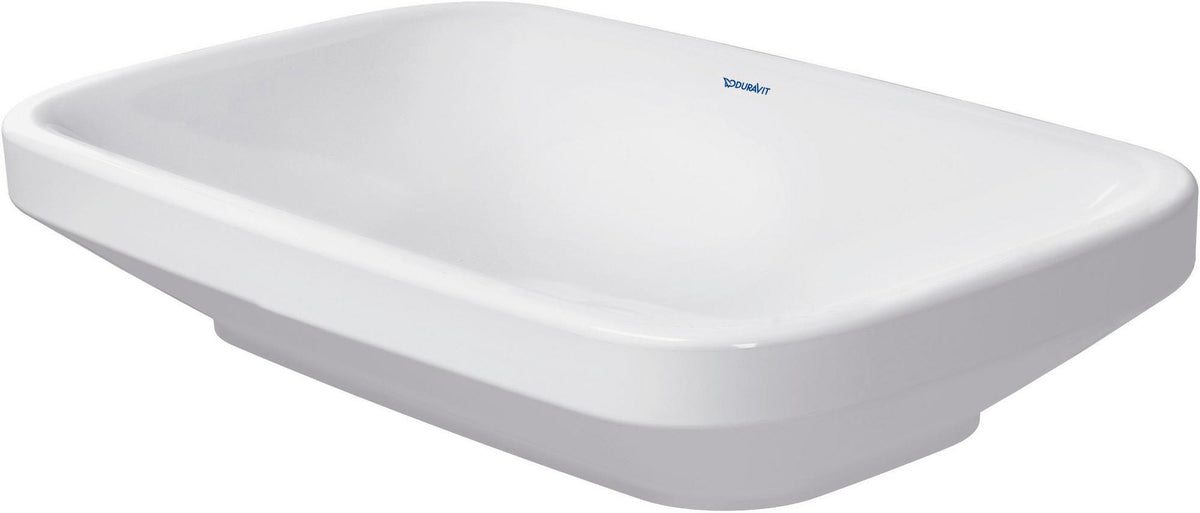DURAVIT DuraStyle Aufsatzbecken 600 mm weiß mit WonderGliss – ohne Hahnloch, ohne Überlauf