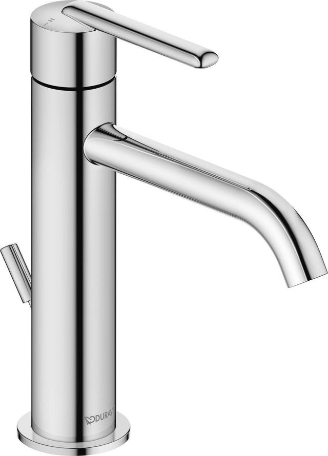 Duravit Balcoon Einhebel-Waschtischmischer 138 mm mit Zugstange, Chrom, Fresh Start, MinusFlow