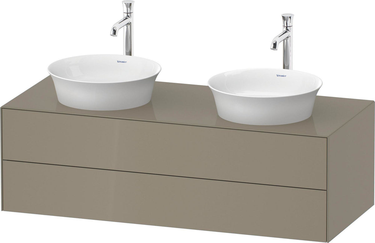 DURAVIT White Tulip Konsolenwaschtischunterbau 1300 mm, 2 Schubkästen, weiß seidenmatt, wandhängend