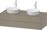 DURAVIT White Tulip Konsolenwaschtischunterbau 1300 mm, 2 Schubkästen, weiß seidenmatt, wandhängend