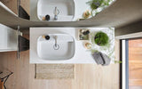 DURAVIT Zencha Konsolen-Waschtischunterbau 1300 mm Eiche Anthrazit mit Auszug