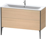 DURAVIT XViu Waschtischunterbau bodenstehend 1210 mm, 2 Auszüge, champagner matt/weiß matt