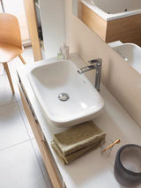 DURAVIT DuraStyle Aufsatzbecken 600 mm weiß mit WonderGliss – ohne Hahnloch, ohne Überlauf