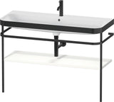 DURAVIT Happy D.2 c-bonded Waschtischset 1175 mm mit Metallkonsole, weiß