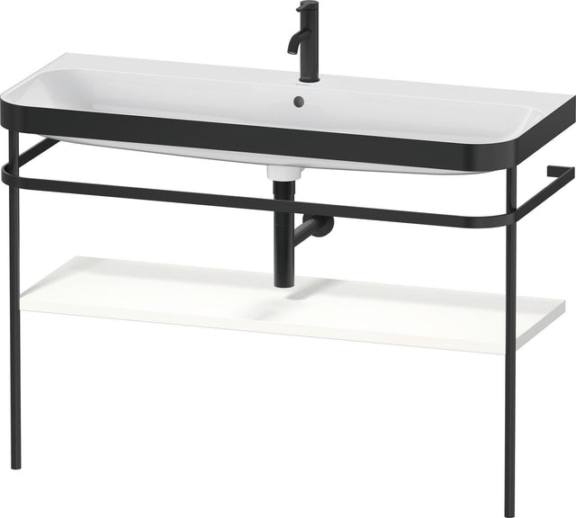 DURAVIT Happy D.2 c-bonded Waschtischset 1175 mm mit Metallkonsole, weiß