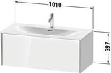 Duravit Waschtischunterbau XVIU 1010x397x480mm in Nussbaum mitte – Wandhängend, für Viu 234410