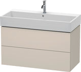 DURAVIT L-Cube Waschtischunterbau 984 mm, 2 Schubkästen, Weiß Matt, Wandmontage